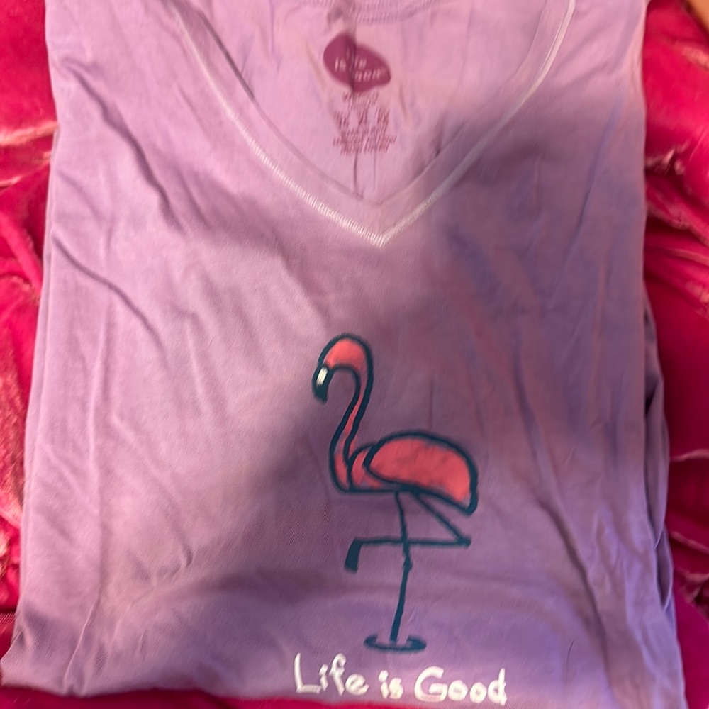 Life is Good flamingo tee size xl